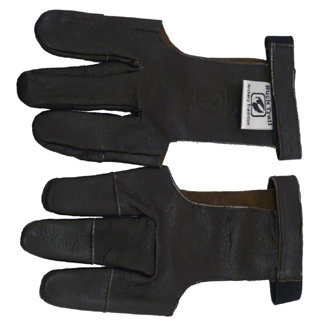 Buck Trail Rentierlederhandschuh dunkel mit verstärkten Fingertips S