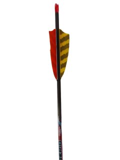 Black Eagle Intrepid mit Naturfedern Fertigpfeil 700 gelb/orange
